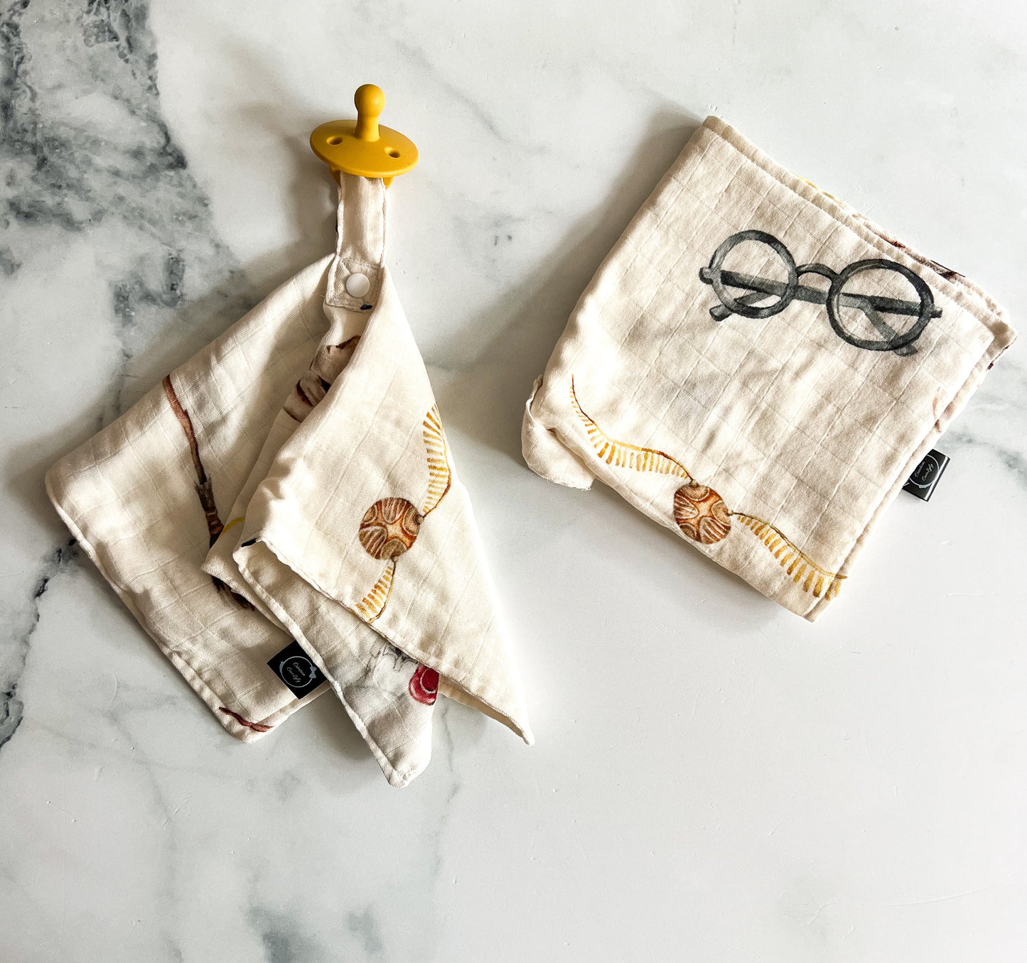 Bamboo Muslin Pacifier Clip - Wizards