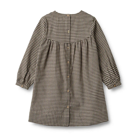 Fenja Dress | Raven Check | Wheat Kids