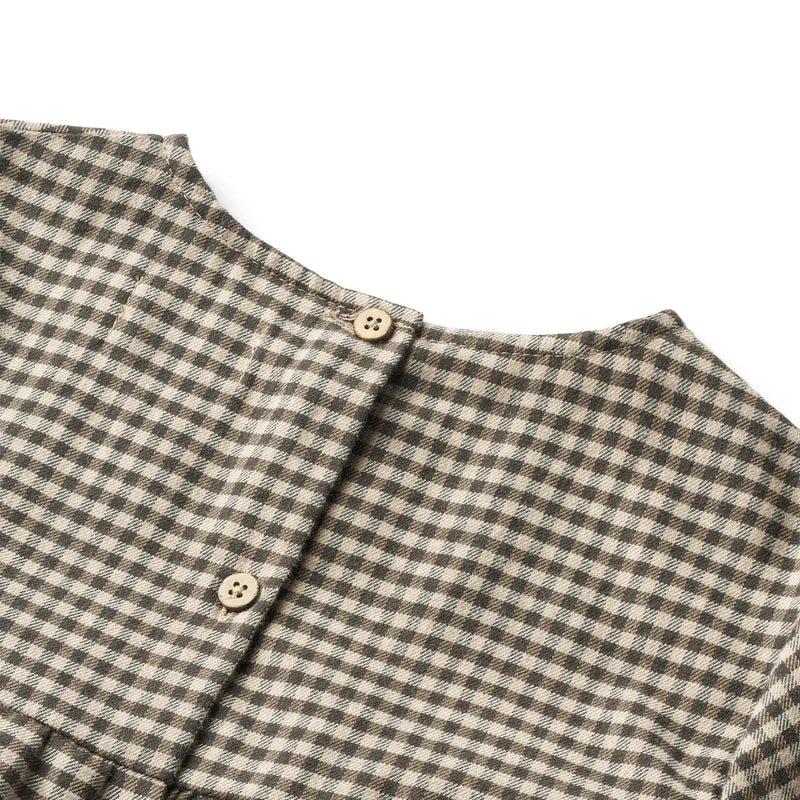 Fenja Dress | Raven Check | Wheat Kids