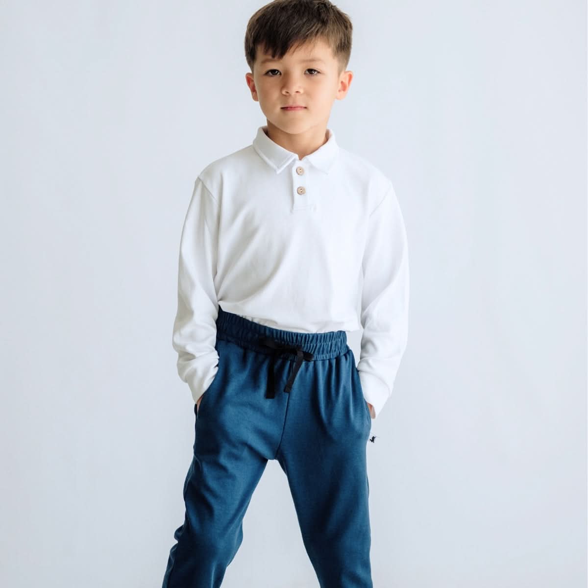 T-shirt de rugby en bambou pour enfant | Blanc