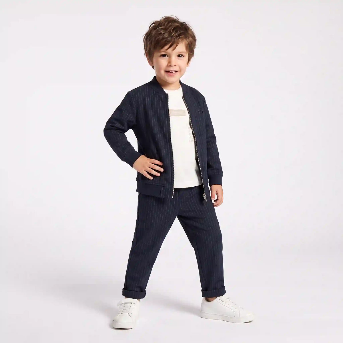 Soft Stripes Boys 3PC Dress Set