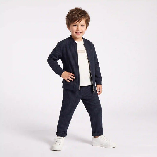 Soft Stripes Boys’ 3-Piece Bomber Outfit