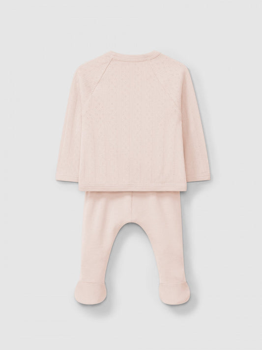 Three-piece ajour pattern set | Pink | Snug