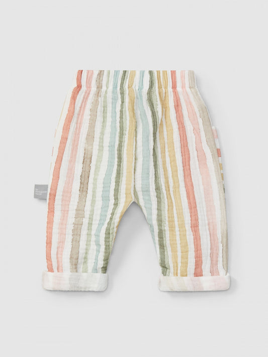 Multi-colour striped pull-up pants | Multicolor | Snug