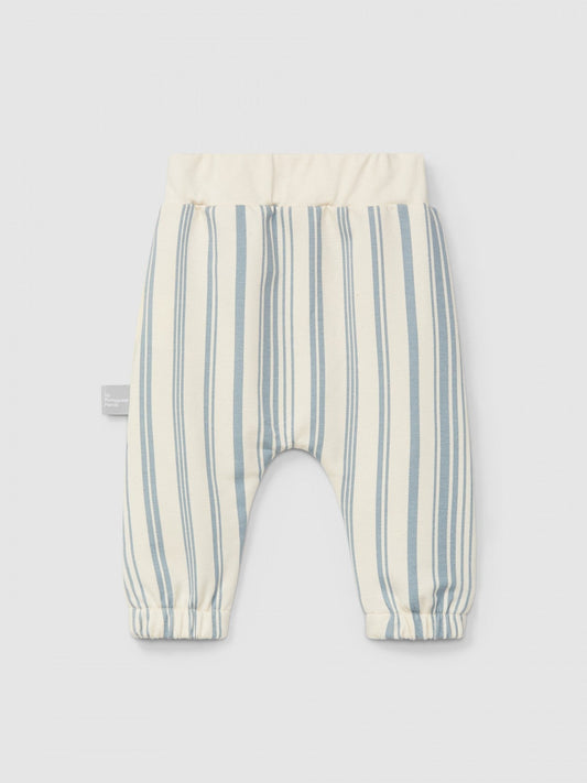 Pantalon de toilette en tissu imprimé | Rayures menthe | Ajusté