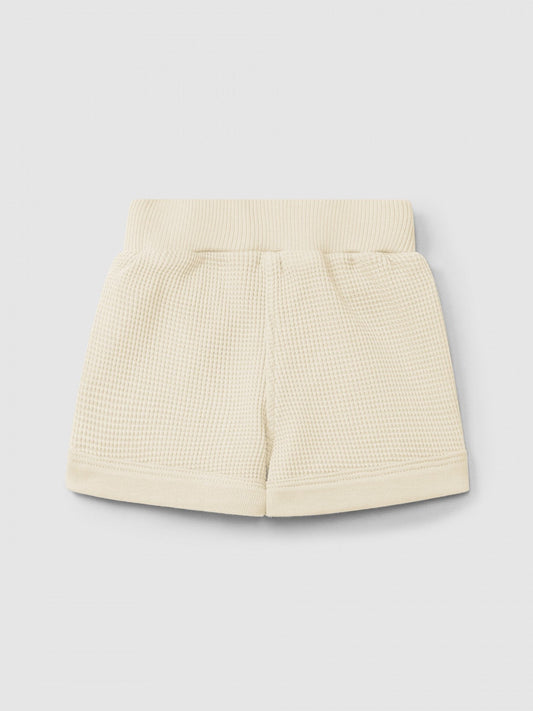 Waffle weave pull-up shorts | Natural | Snug