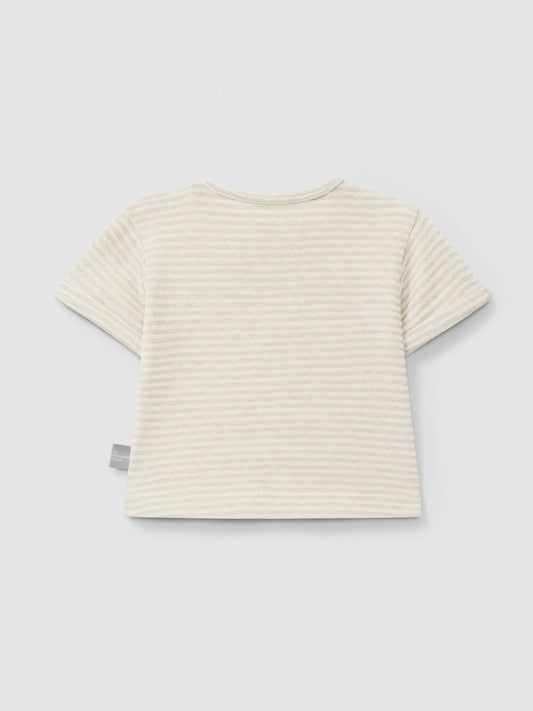 T-shirt rayé en coton | Naturel | Ajusté