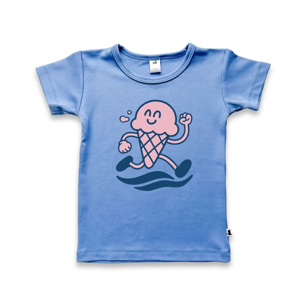 T-shirt graphique en bambou pour bébé/enfant | « Flower Child » sur rose bonbon