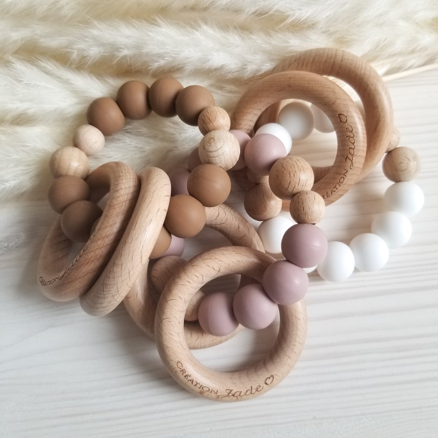 Hochet Minimaliste - Rose antique