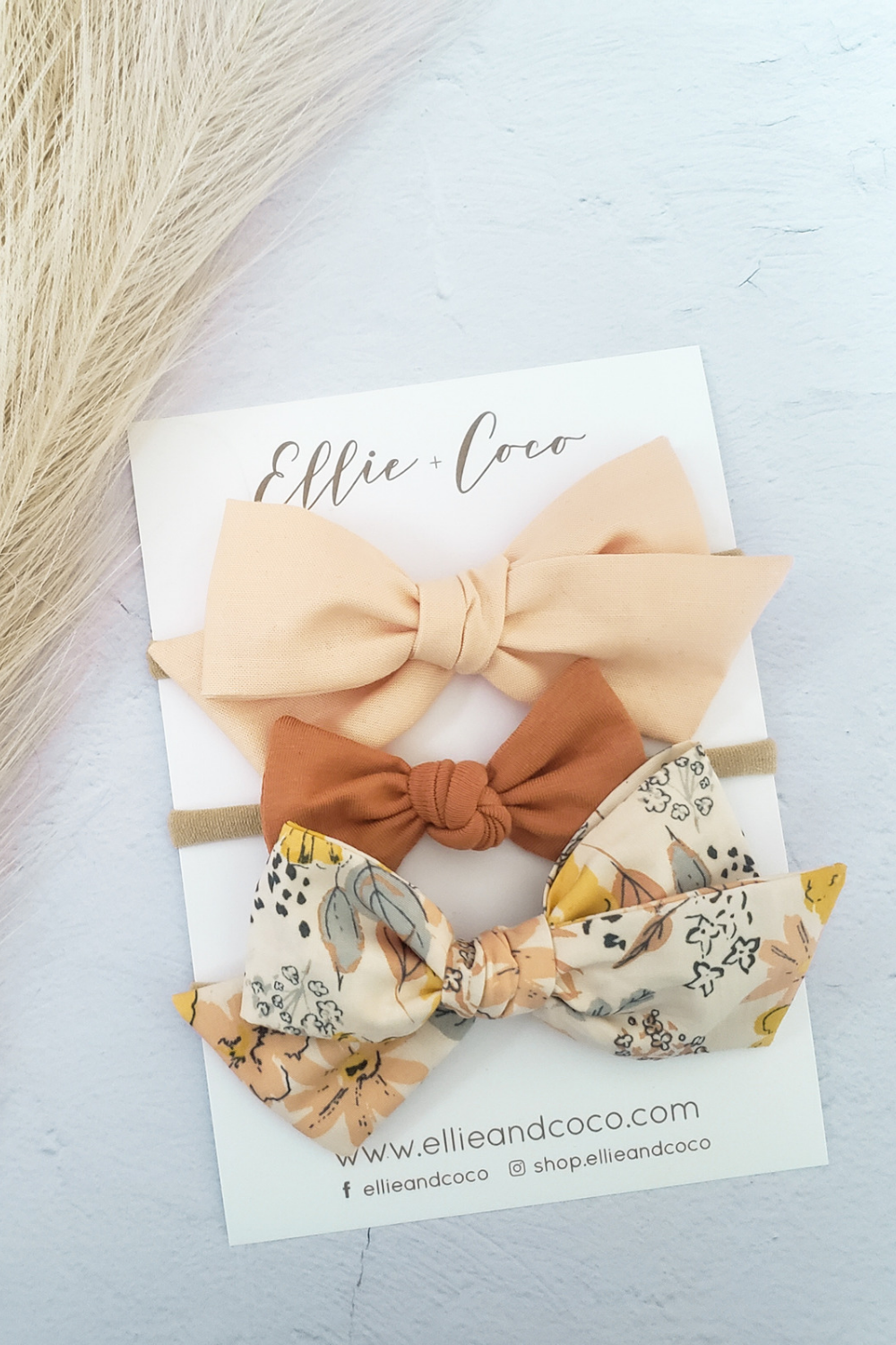 Ensemble de bandeaux pour bébé | Peach, Brick et Retro Floral