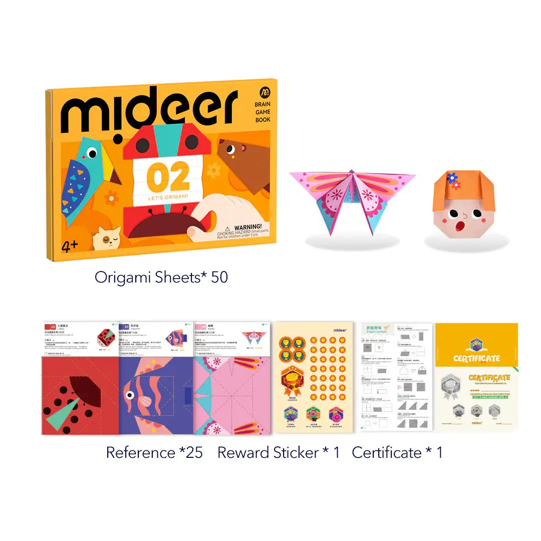 Brain Game Book: Let's Origami Level 2