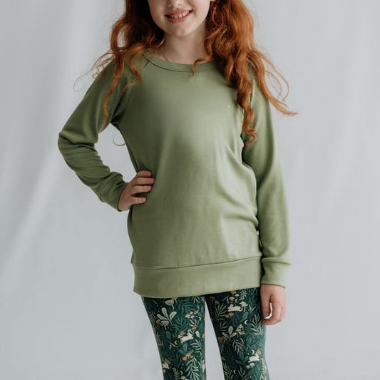 Youth Bamboo Raglan Pullover | Dusty Lilac