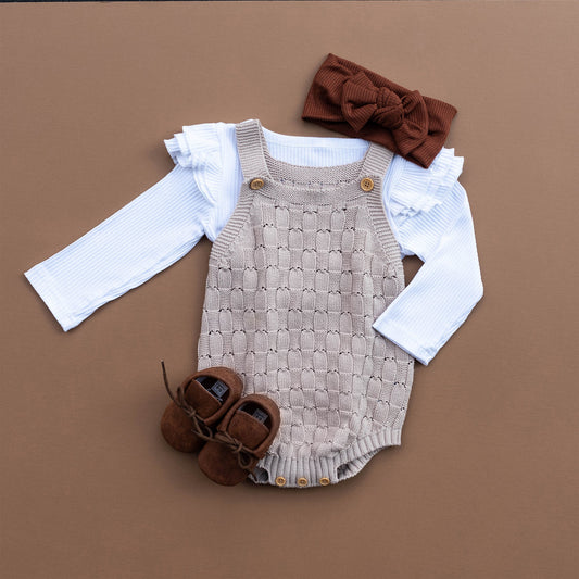 Bandeau côtelé en modal – Chocolate (0-3 ans)