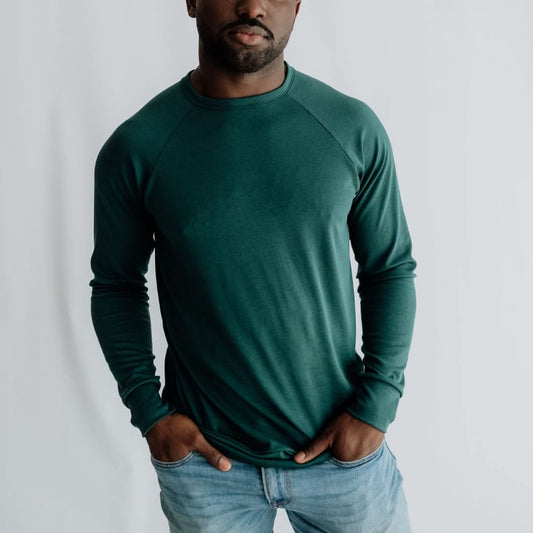 Adult Unisex Bamboo Raglan Pullover | Black