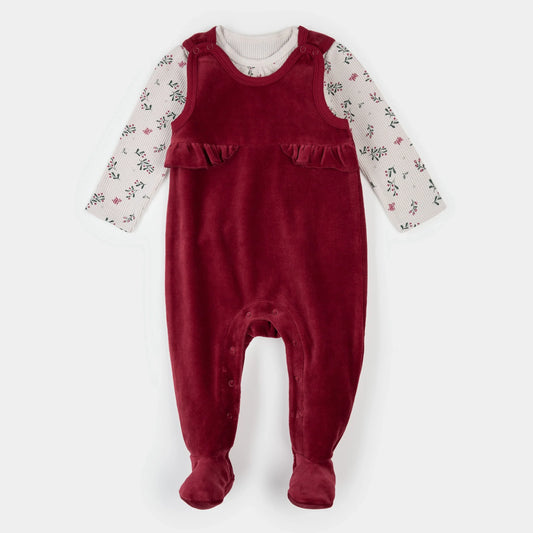 Thermal Overall Set | Winterberry Holly Print | Petit Lem