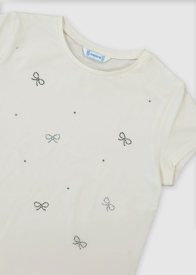 Mayoral Bow Embellishment Shirt 854