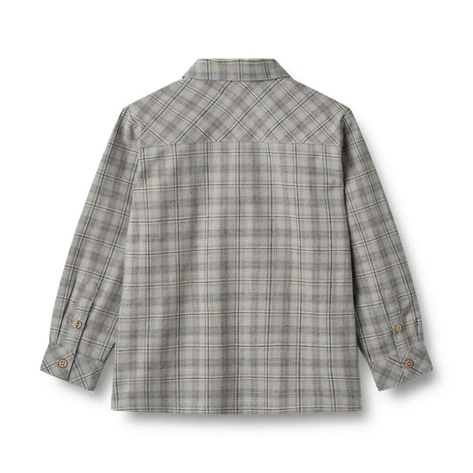 Oscar Shirt | Cloudy Blue Check | Wheat Kids
