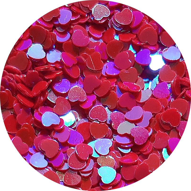 Paillettes cœurs rouges