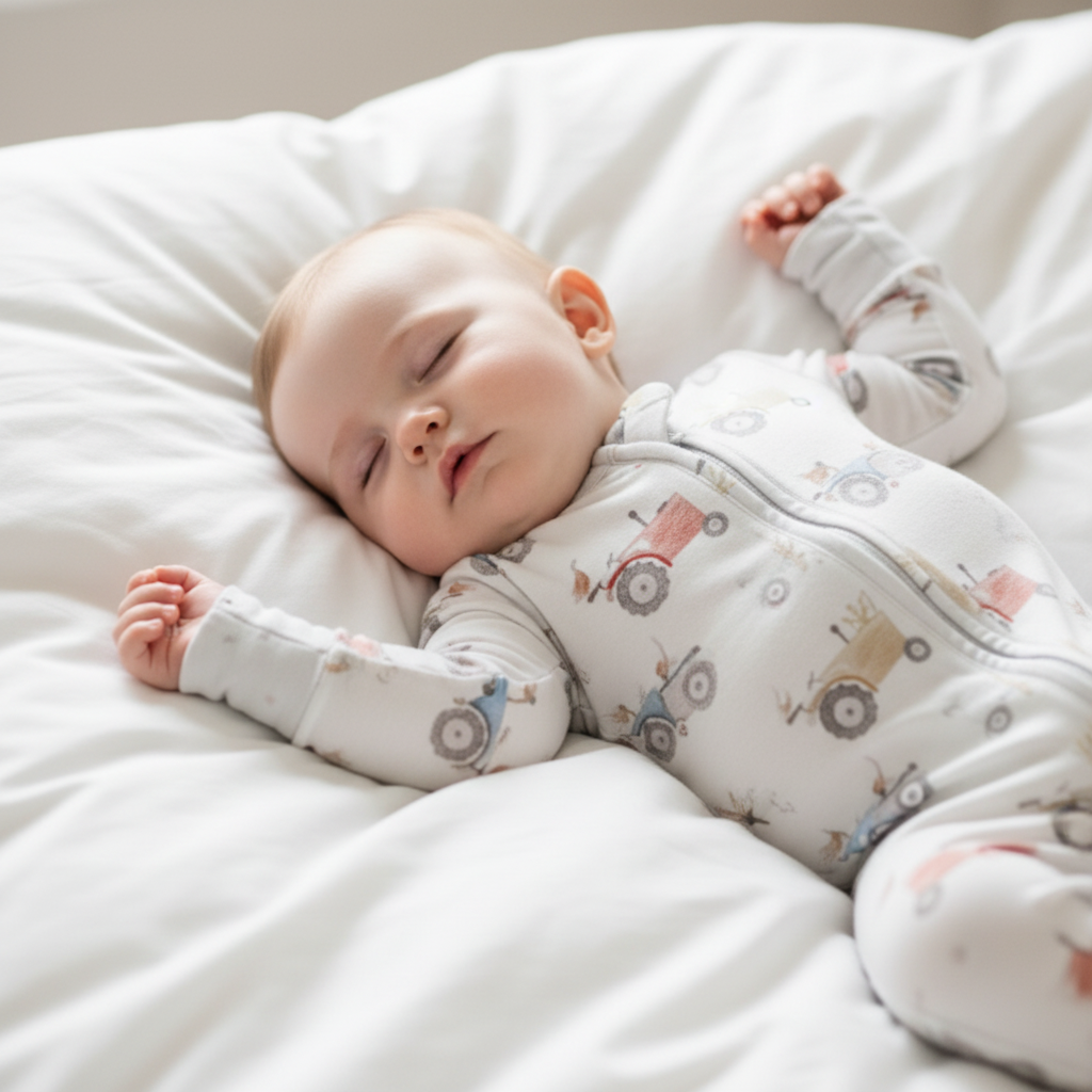 Pyjama bébé en bambou - Tracteurs