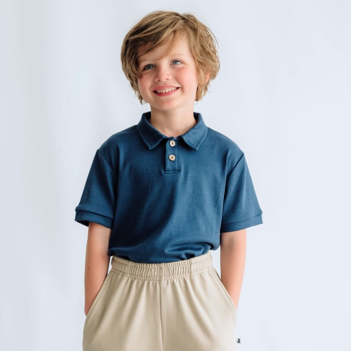 Youth Bamboo Polo Shirt | White
