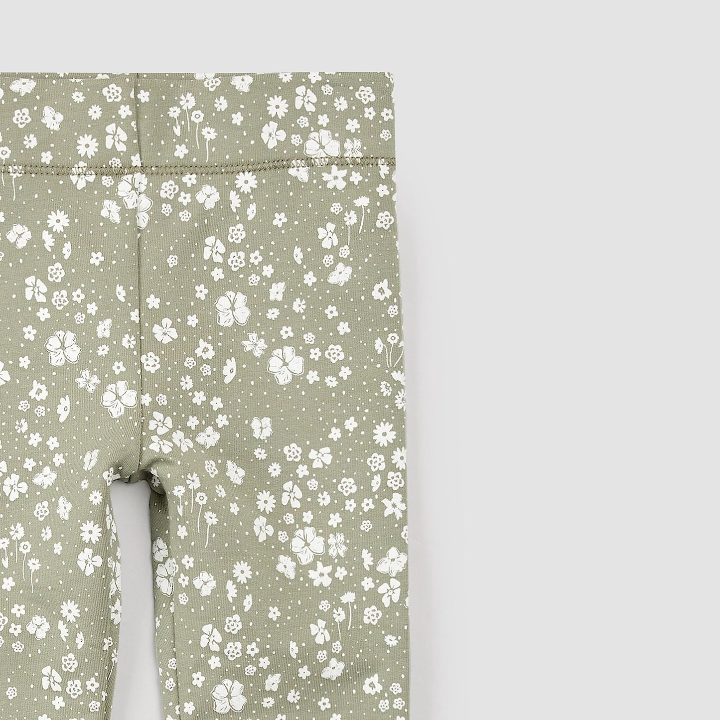 Floral Print on Sage Leggings