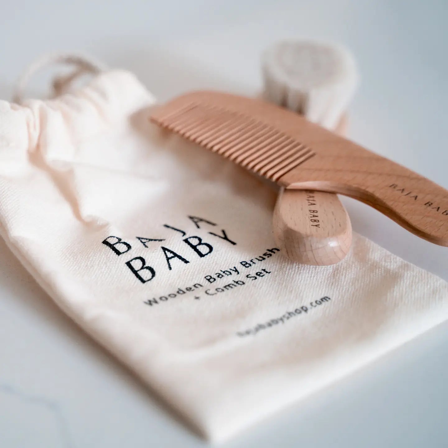 Ensemble Brosse et Peigne en Bois | Pip + Phee