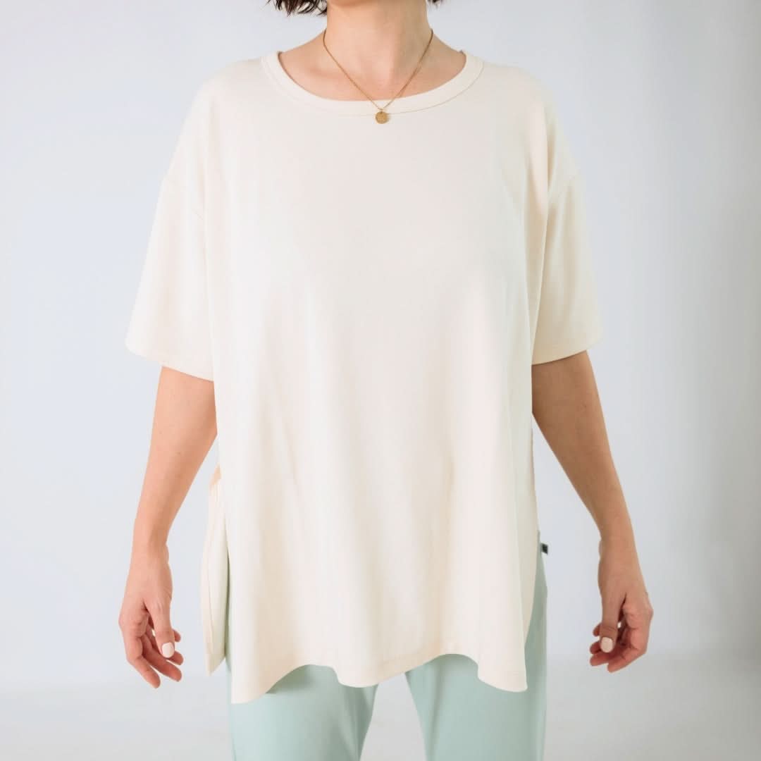 Ladies Bamboo Oversized T-Shirt | Tidal Blue