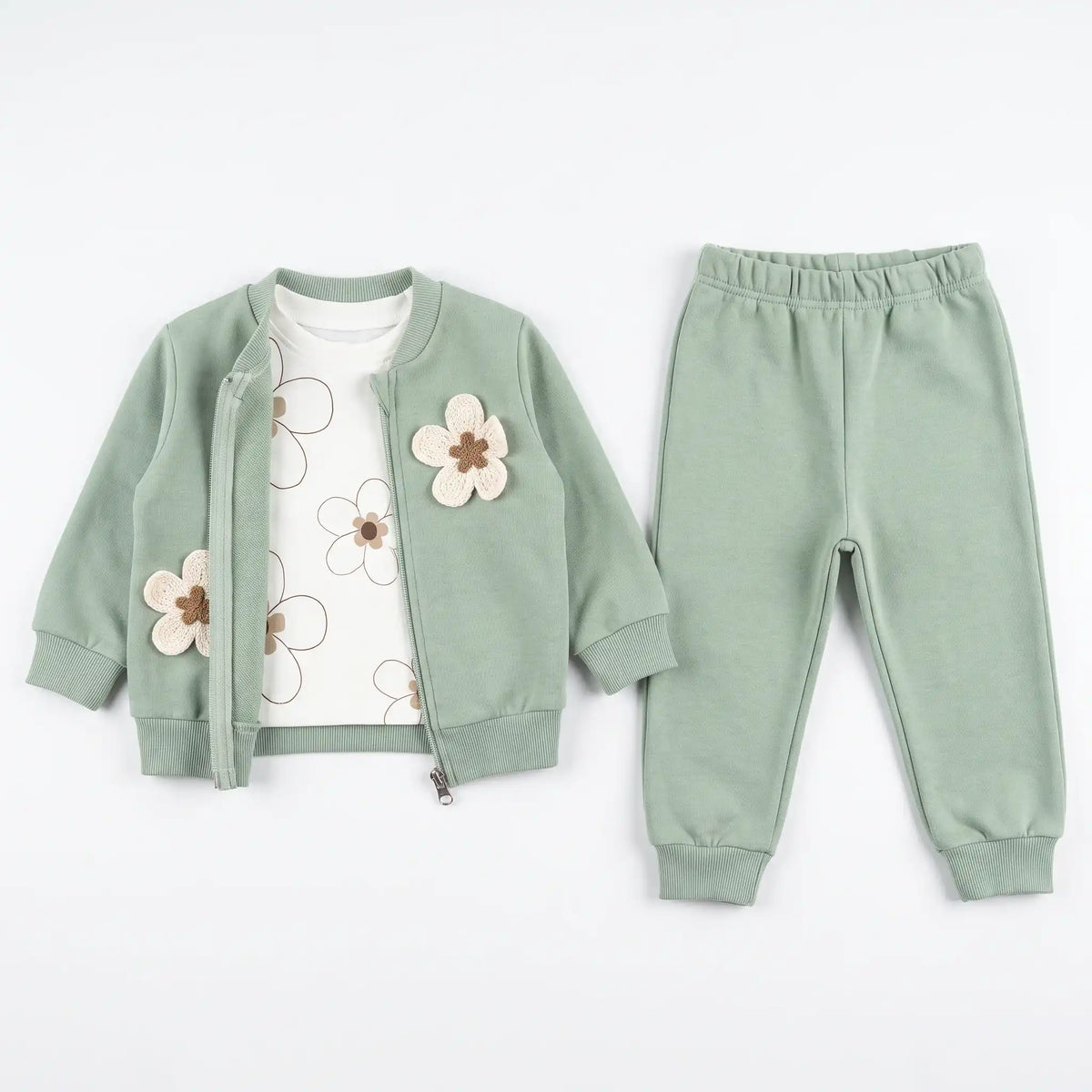 Floral Charm 3PC Jogger Set