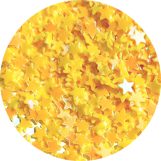 Paillettes étoiles jaunes à 5 pointes