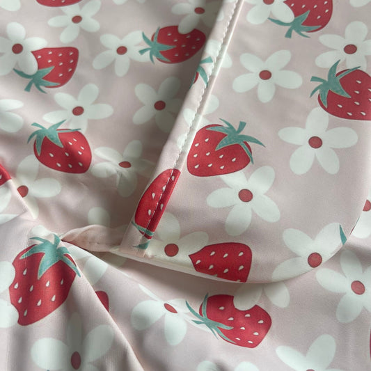 Long-Sleeve Waterproof Bib - Strawberries