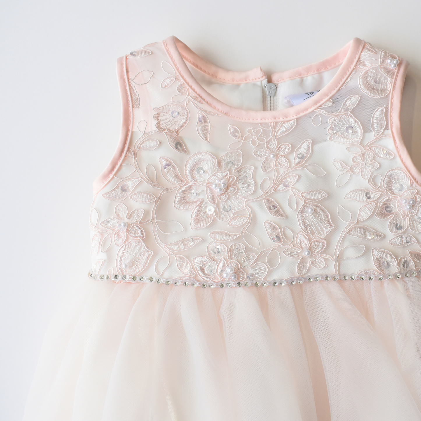 Robe de cérémonie bébé en dentelle illusion