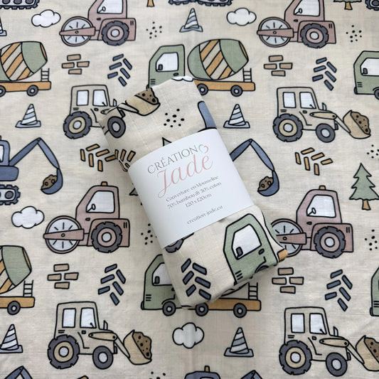 70% Bamboo Muslin - Dump Truck