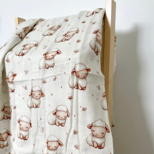 Bamboo & Cotton Muslin - Sheep