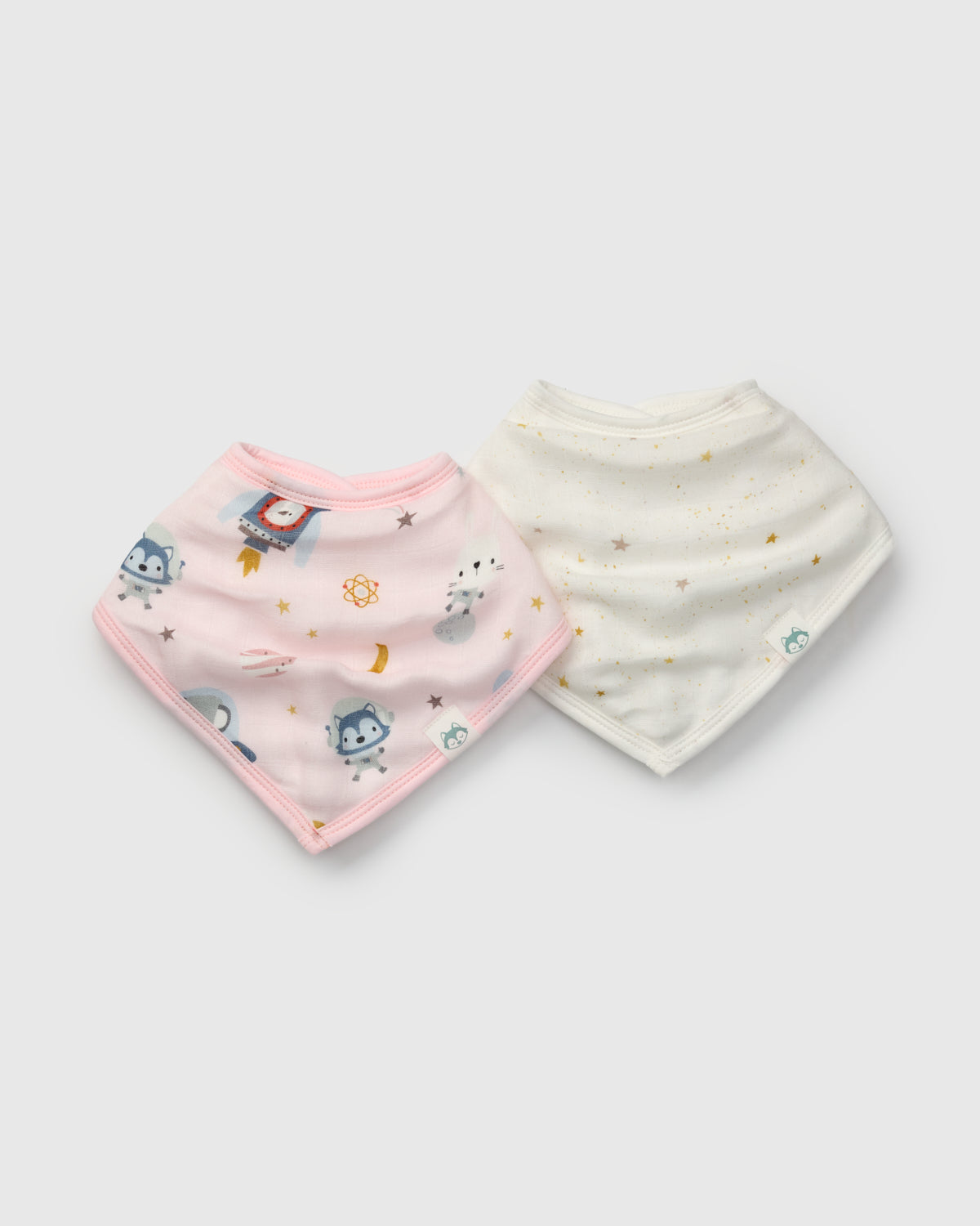 Lot de 2 bavoirs bandana – Explorateurs de l'espace