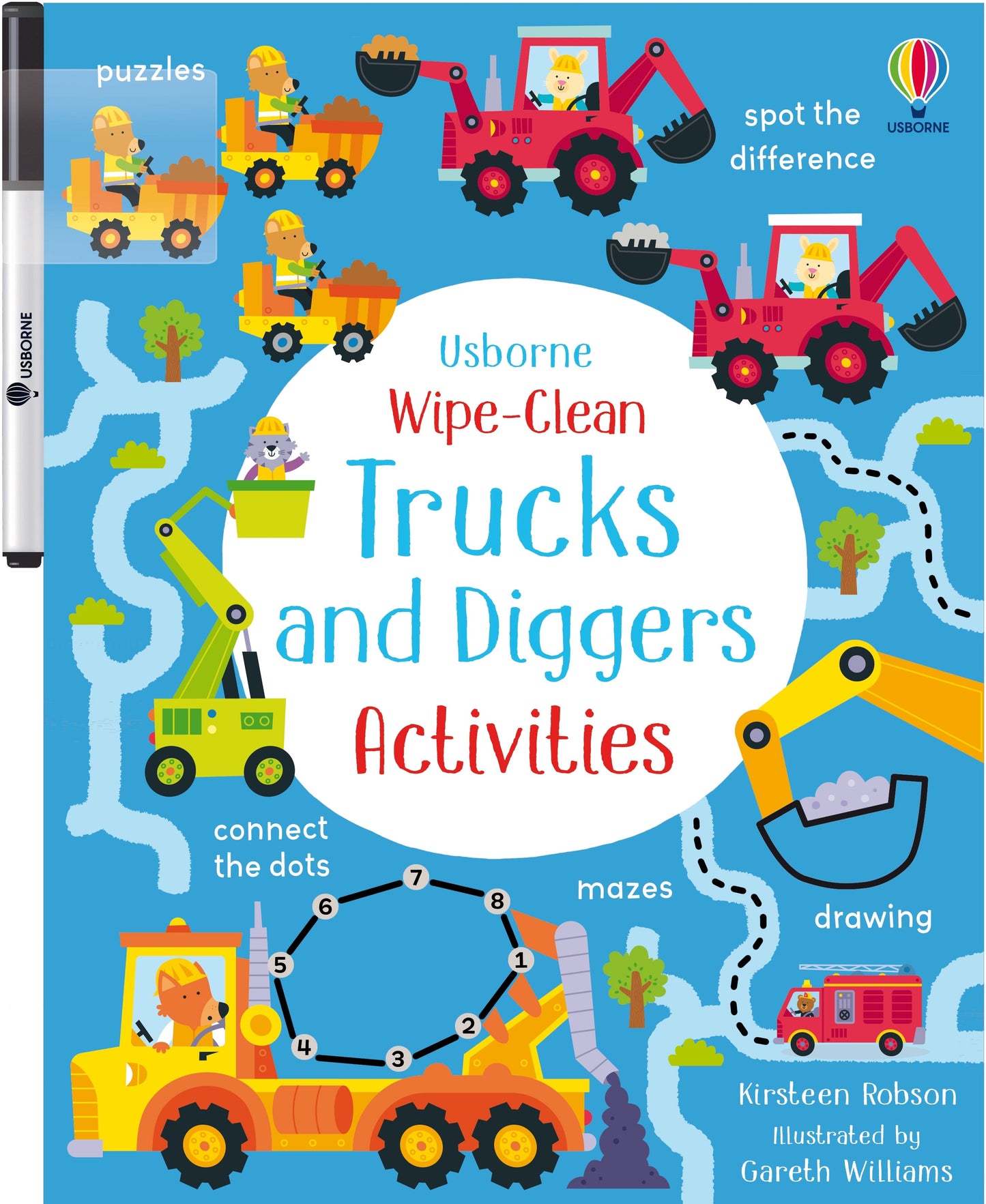 Activités effaçables Camions et pelleteuses