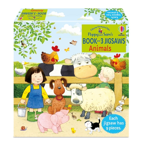 Livre Usborne et 3 puzzles/Poppy and Sam Animaux