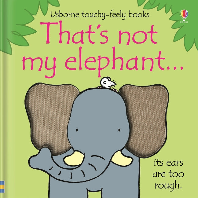 That's not my elephant... — livre tactile avec cinq éléphants