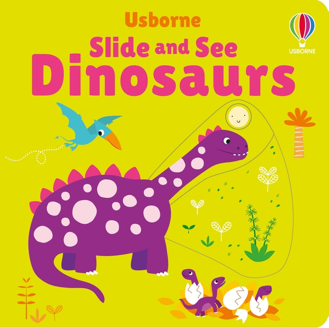 Slide and See Dinosaurs — livre à panneaux coulissants