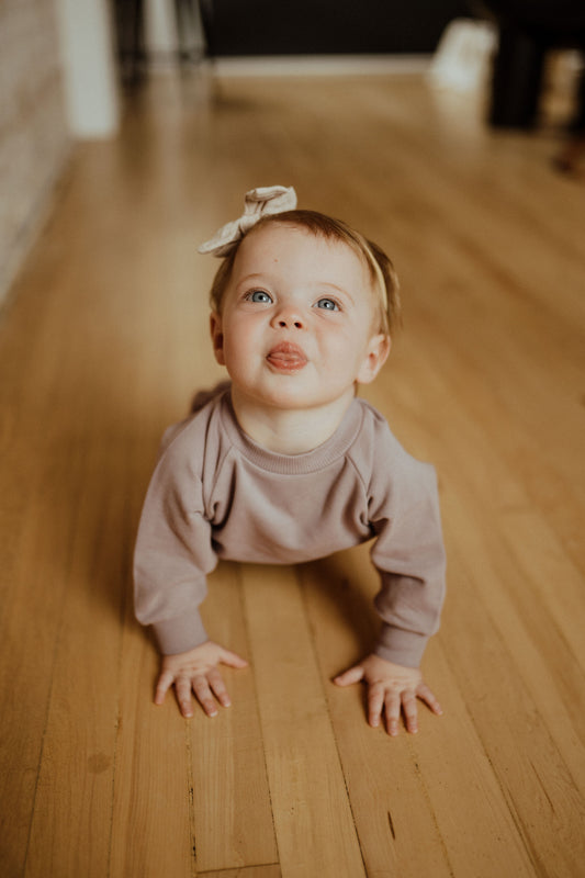 Organic Cotton Baby & Toddler Sweatsuit, Iris | ba.be.O