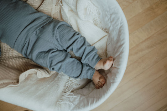 Organic Cotton Two-Piece Baby Outfit, Deep Blue | ba.be.O Canada