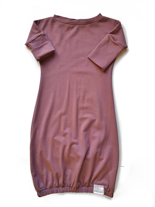 Newborn Gown Set – Rose Brown