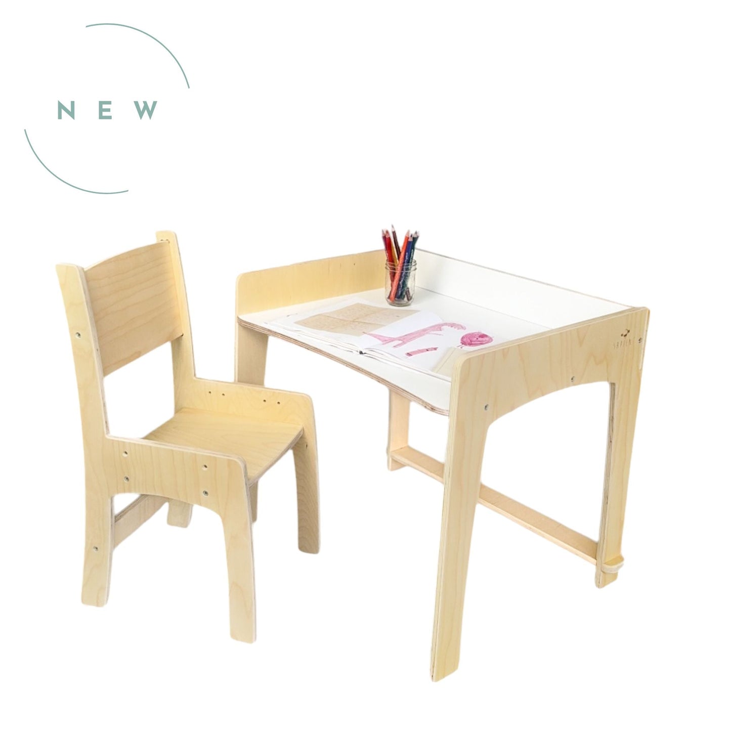 LUMEN - Bureau et chaise Big Kid | Table d'étude à hauteur réglable