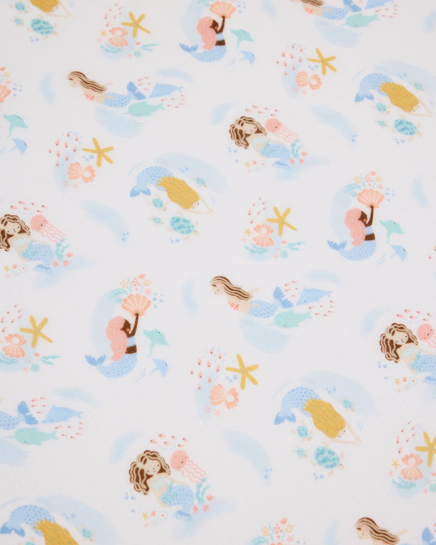 Drap-housse de berceau en mousseline – Sirènes