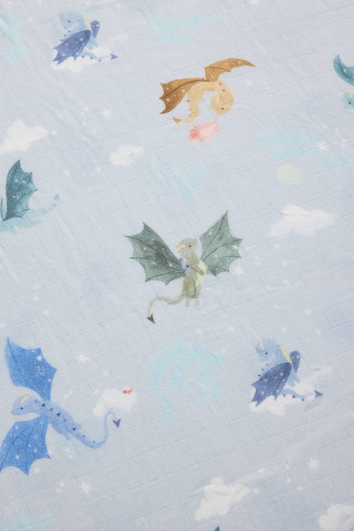 Drap-housse en mousseline pour lit de bébé – Dragons magiques