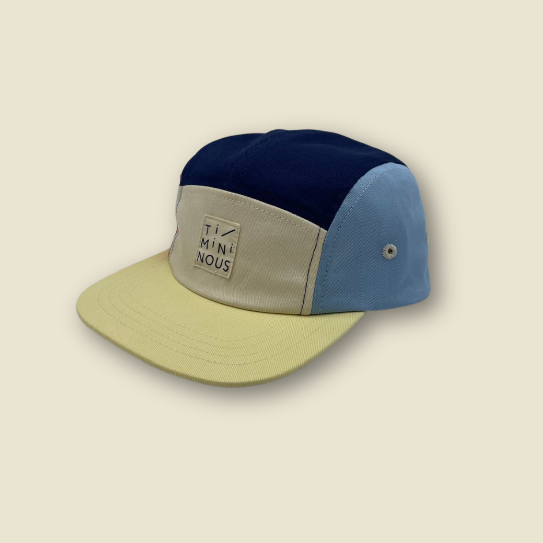 Casquette colorblock ajustable à 5 panneaux | Rouge | Adulte