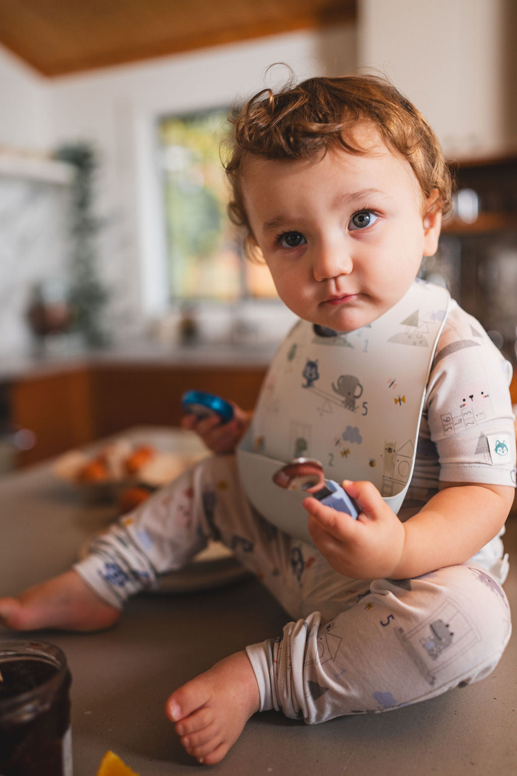Ensemble de pyjama d'été TENCEL™ à manches courtes et pantalon long - Mini Mathletes