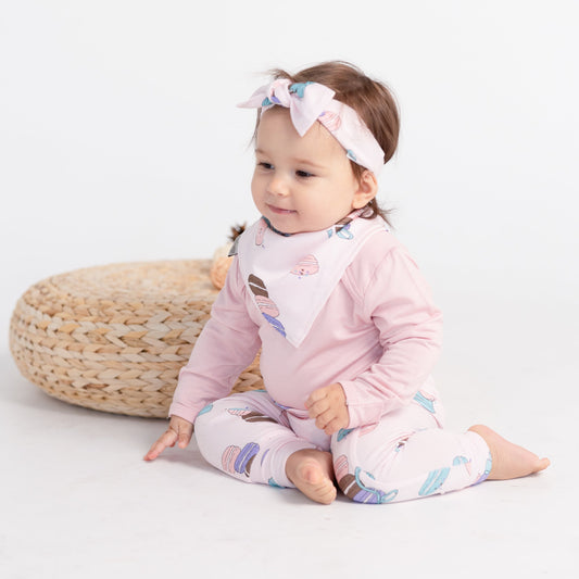 Bamboo Long Sleeve Onesie (Coral Blush)