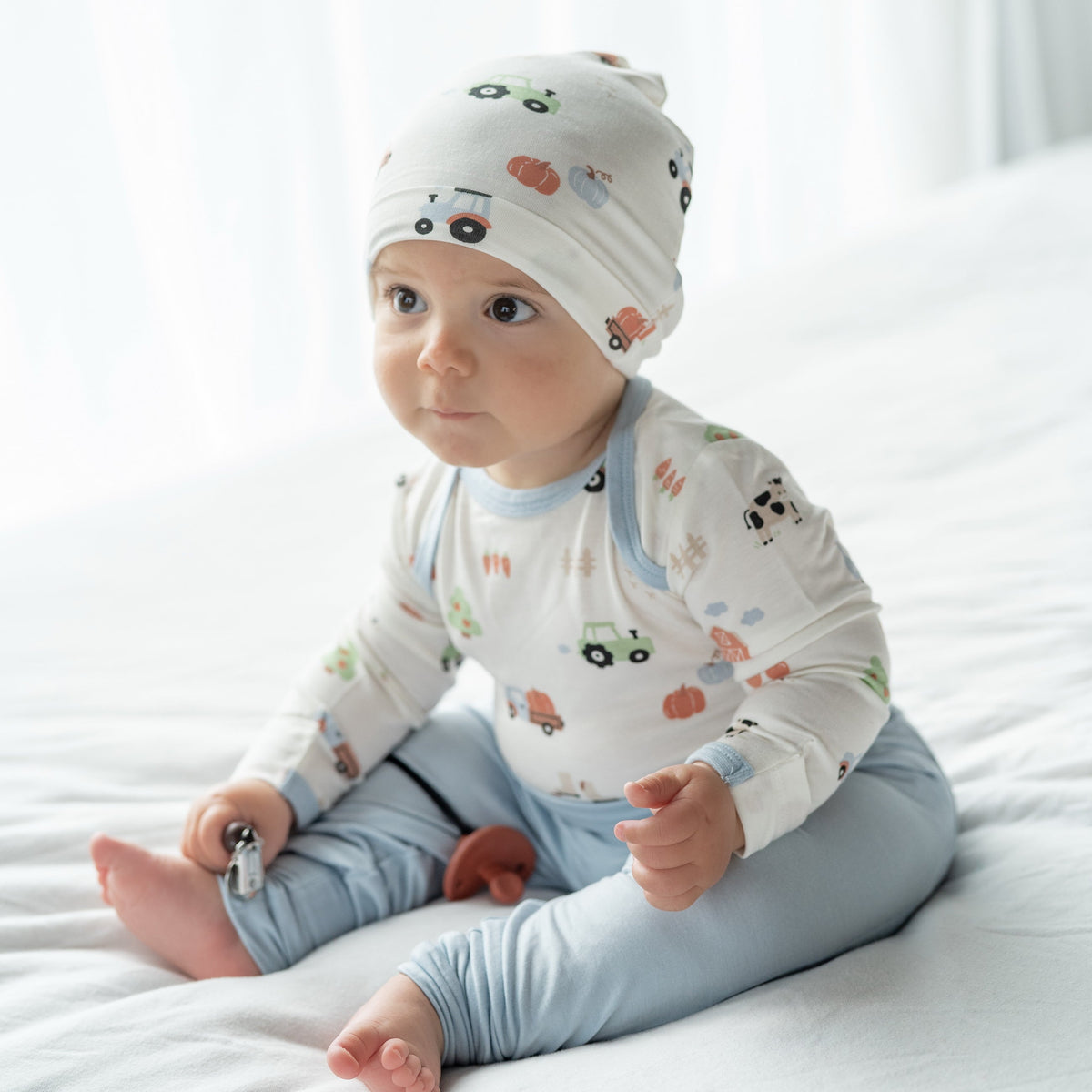 Bamboo Knot Hat (Pumpkin Farm Print)