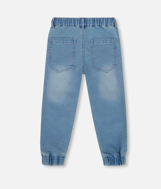 Pantalon de jogging French Terry | Denim bleu clair | Deux par Deux