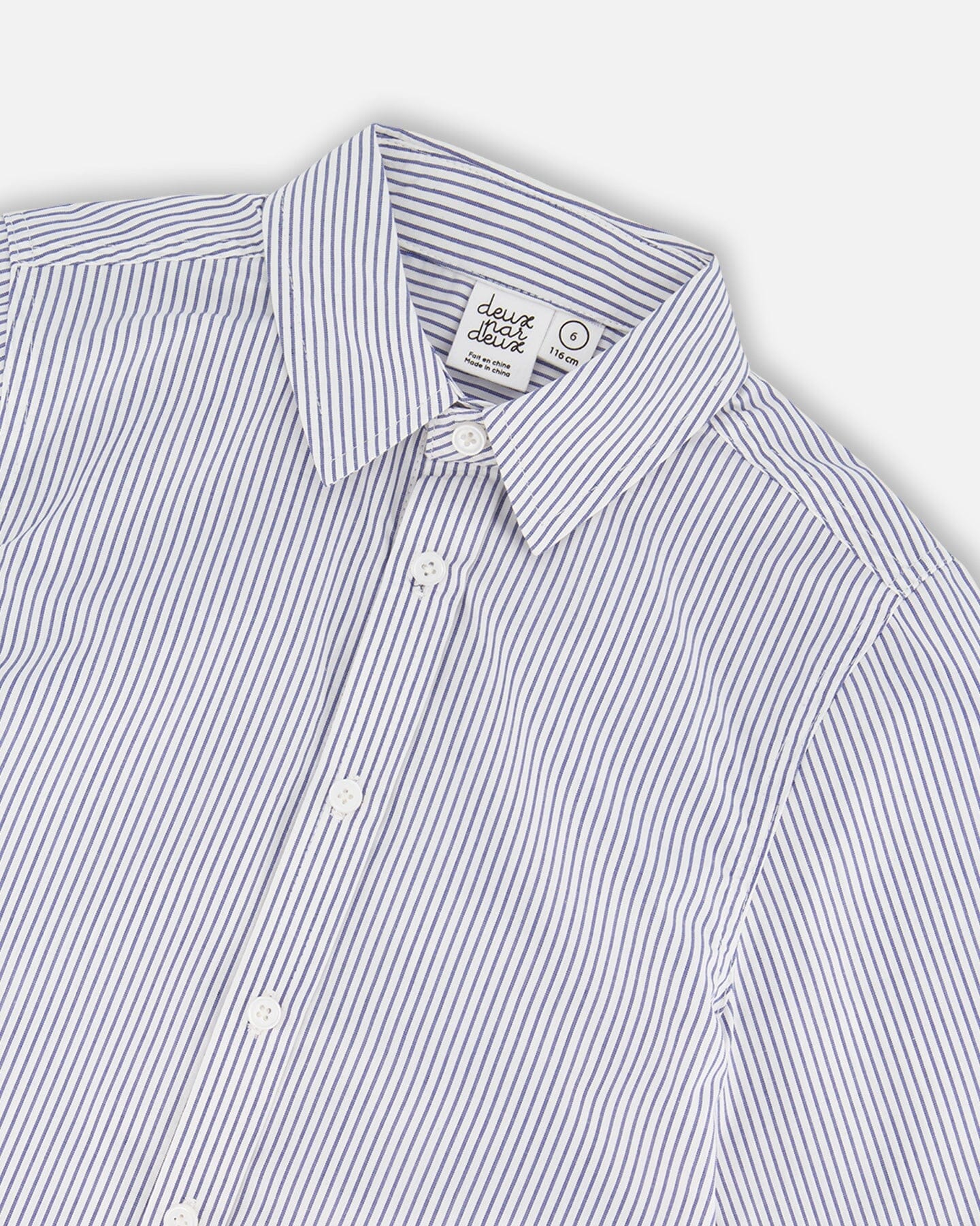 Long Sleeve Button Down Shirt Navy Blue Stripes